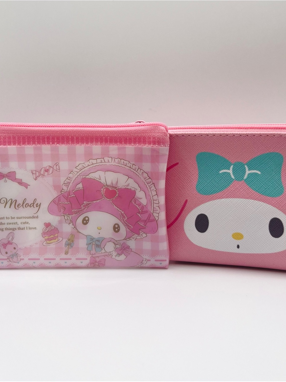 Sanrio My Melody Flat Mini Pouch and My Melody Pink Face Pouch